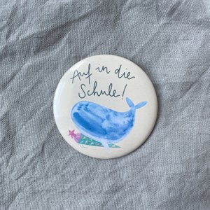 Knop School Enrollment Whale, pitch knop, cadeau voor schoolstart, schooltas