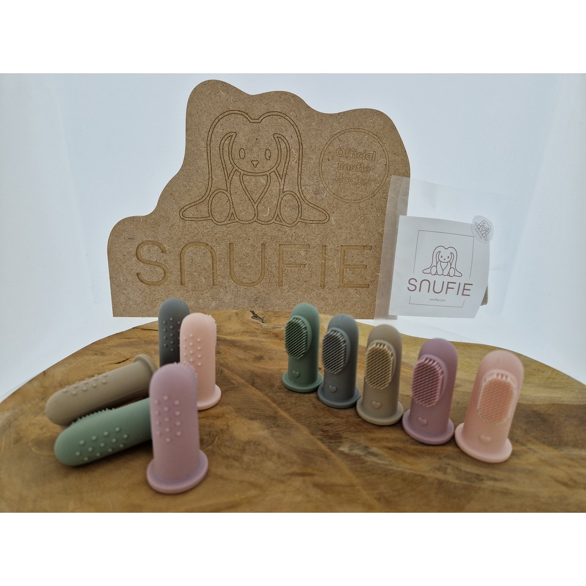 SNUFIE | Finger Toothbrush | Finger Toothbrush Baby | 2 pieces per pack | Toothbrush Silicone | GRAY