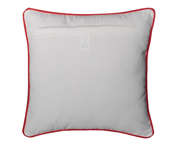 Weißer und roter festlicher Zwerg – Kissenbezug / Kussenhoes – Weihnachten 45×45 cm – Urbane Hide