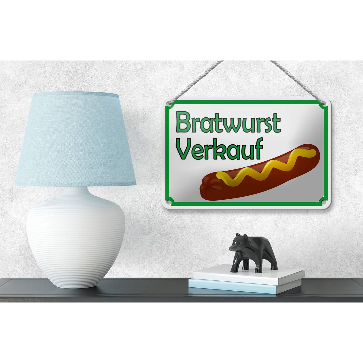 Tin sign notice 18x12cm Bratwurst sale restaurant decoration