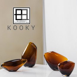 Tall modern vase of very innovative sober design, KOOKY30AM