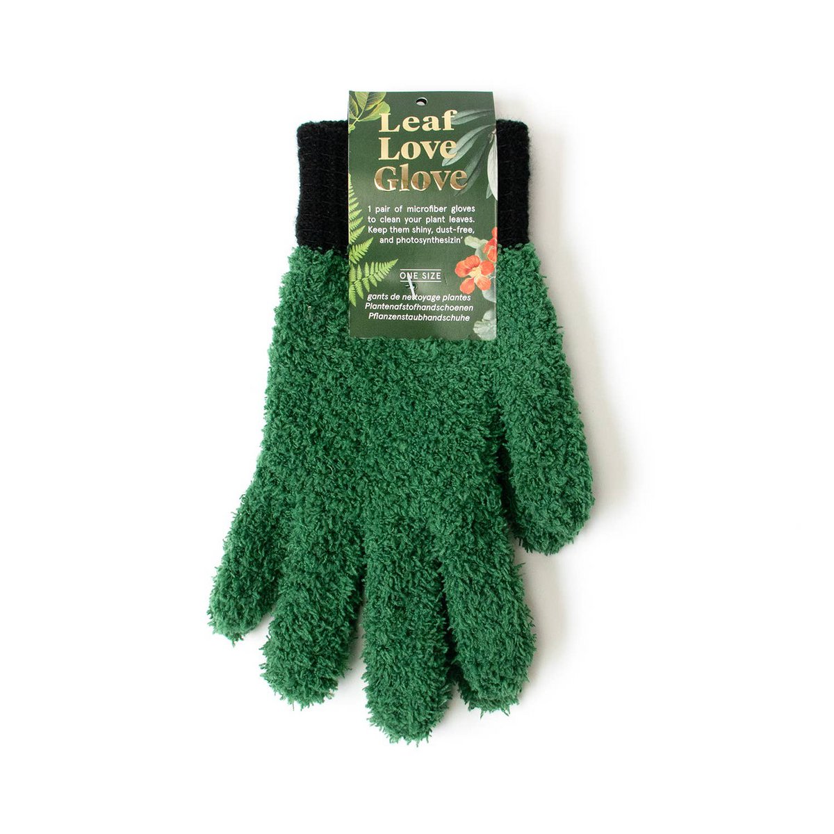 Leaf Love Gloves - Rękawiczki z mikrofibry do odkurzania roślin