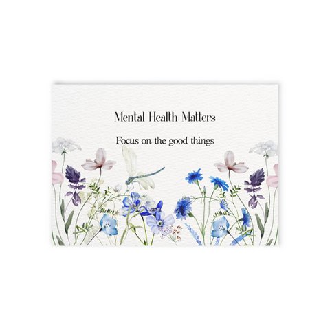 Australia - Watercolor "Focus" Mental Health Matters Art Print Card