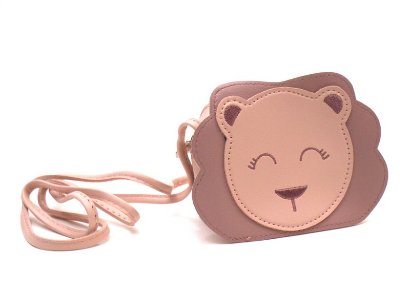 Children's shoulder bag - Meera the little lion Pink