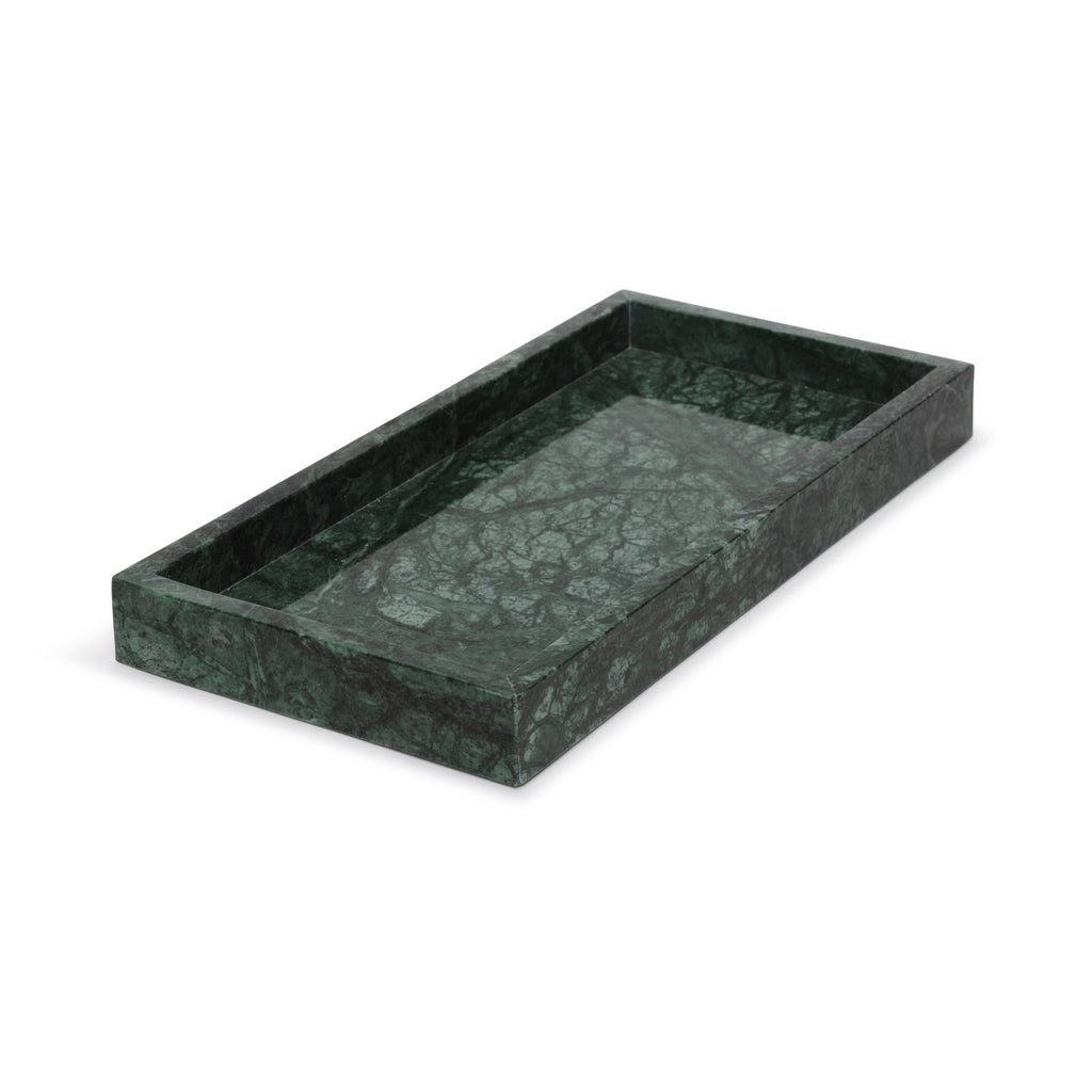 Marble tray tray 15x30cm green
