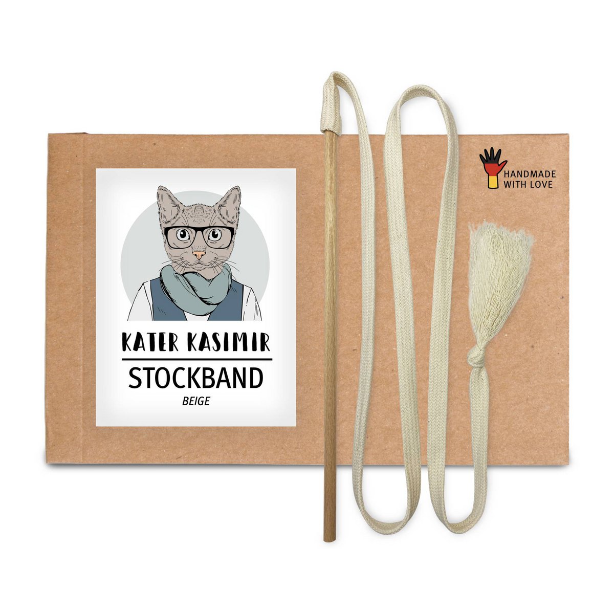 Spielband am Stock - beż