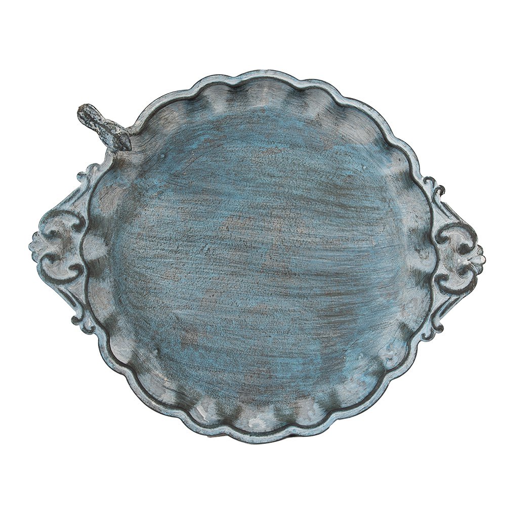 Bird Feeder 37x29x5 cm Blue Iron Birdbath