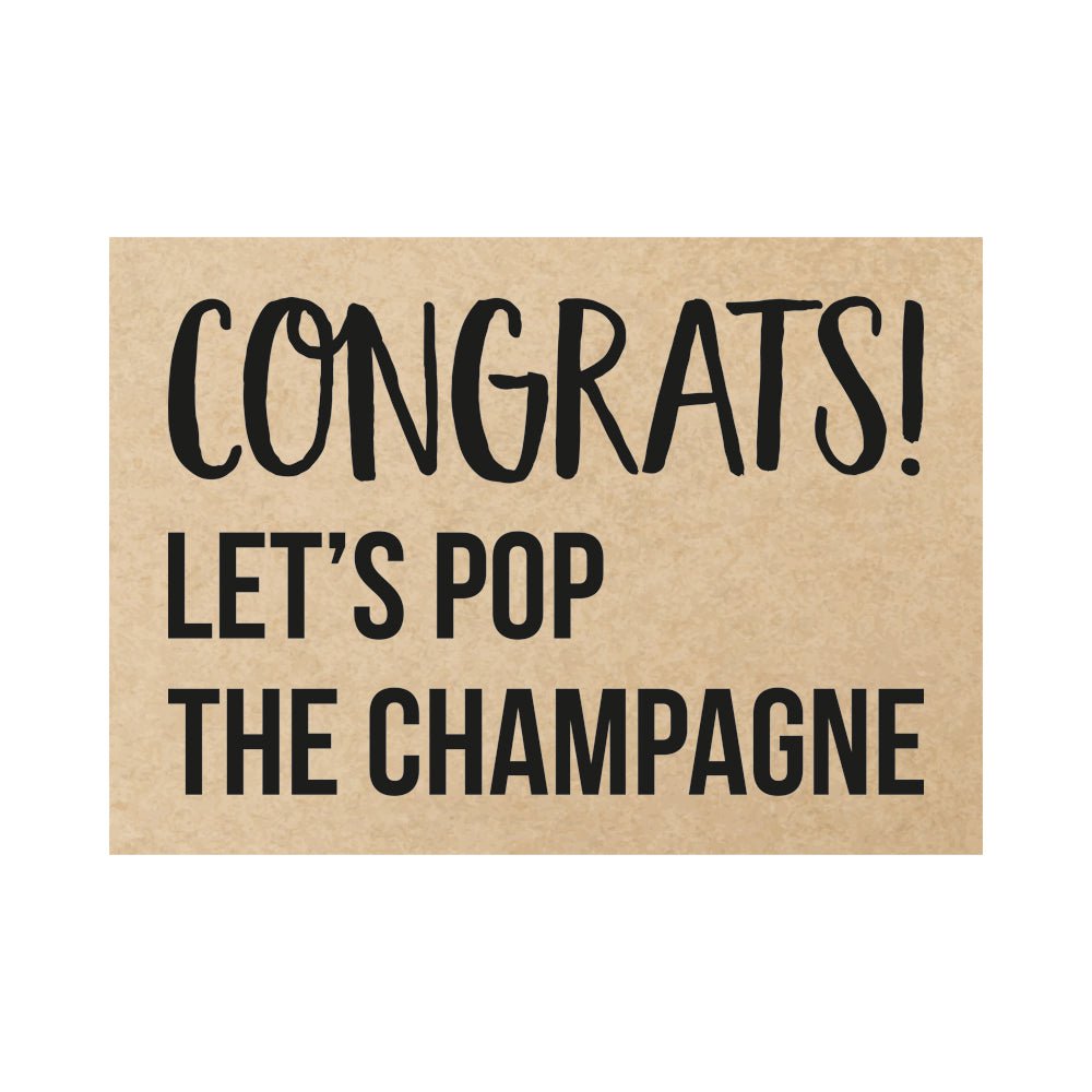 Biglietto - Congratulazioni Stappiamo lo champagne