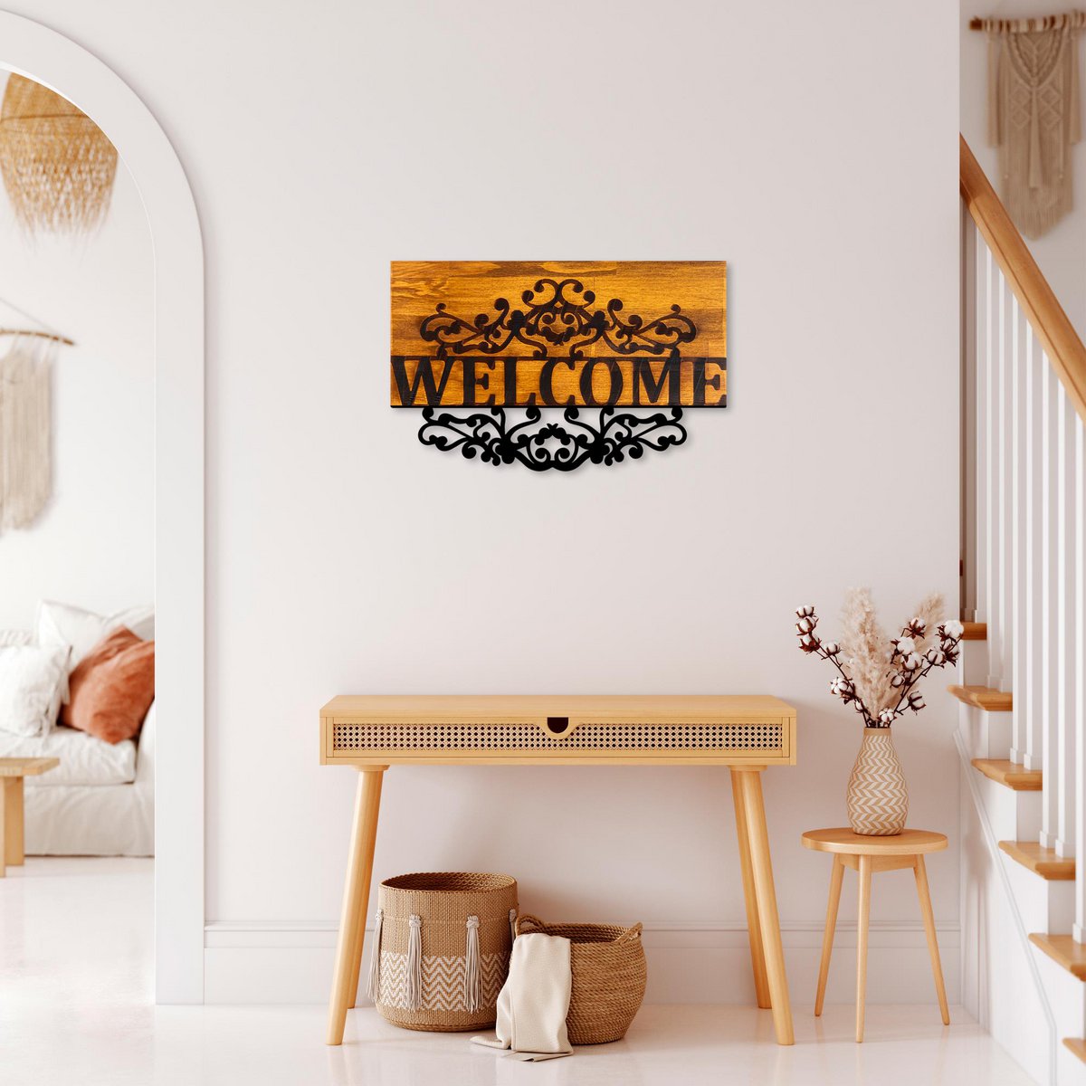 MA-440 Hout metalen muurschildering