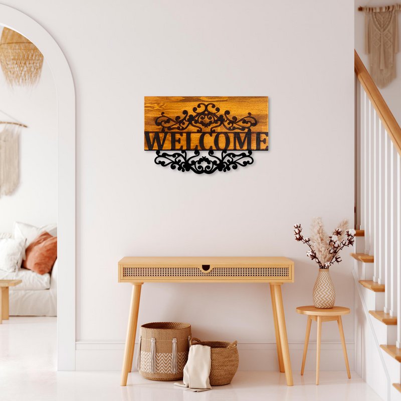 MA-440 Hout metalen muurschildering