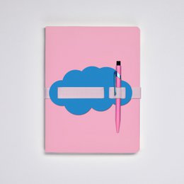 Voyager L Licht - Wolk | Notitieboekje A5+ | Gestippeld dagboek | 3,5 mm puntraster | 176 genummerde pagina's | 120g Premium-Papier | leer rosé | met pen- en smartphonehouder Cloud |  geproduceerd in Duitsland