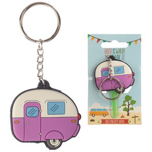 Home is Where You Park It Caravan PVC Sleutel Cover Sleutelhanger