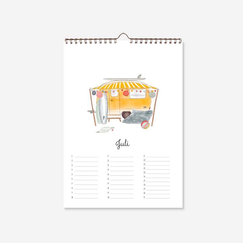 Birthday Calendar Happy Camper