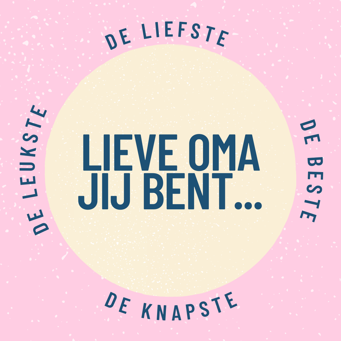 Botschaft in stimmungsvollem Licht – Liebe Oma, du bist...