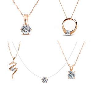 Discovery Pack 5 Necklaces in Rose Gold color