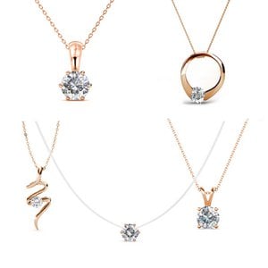 Discovery Pack 5 Necklaces in Rose Gold color