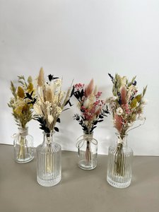 Klein droge bloemboeket met vaas | Lente -editie