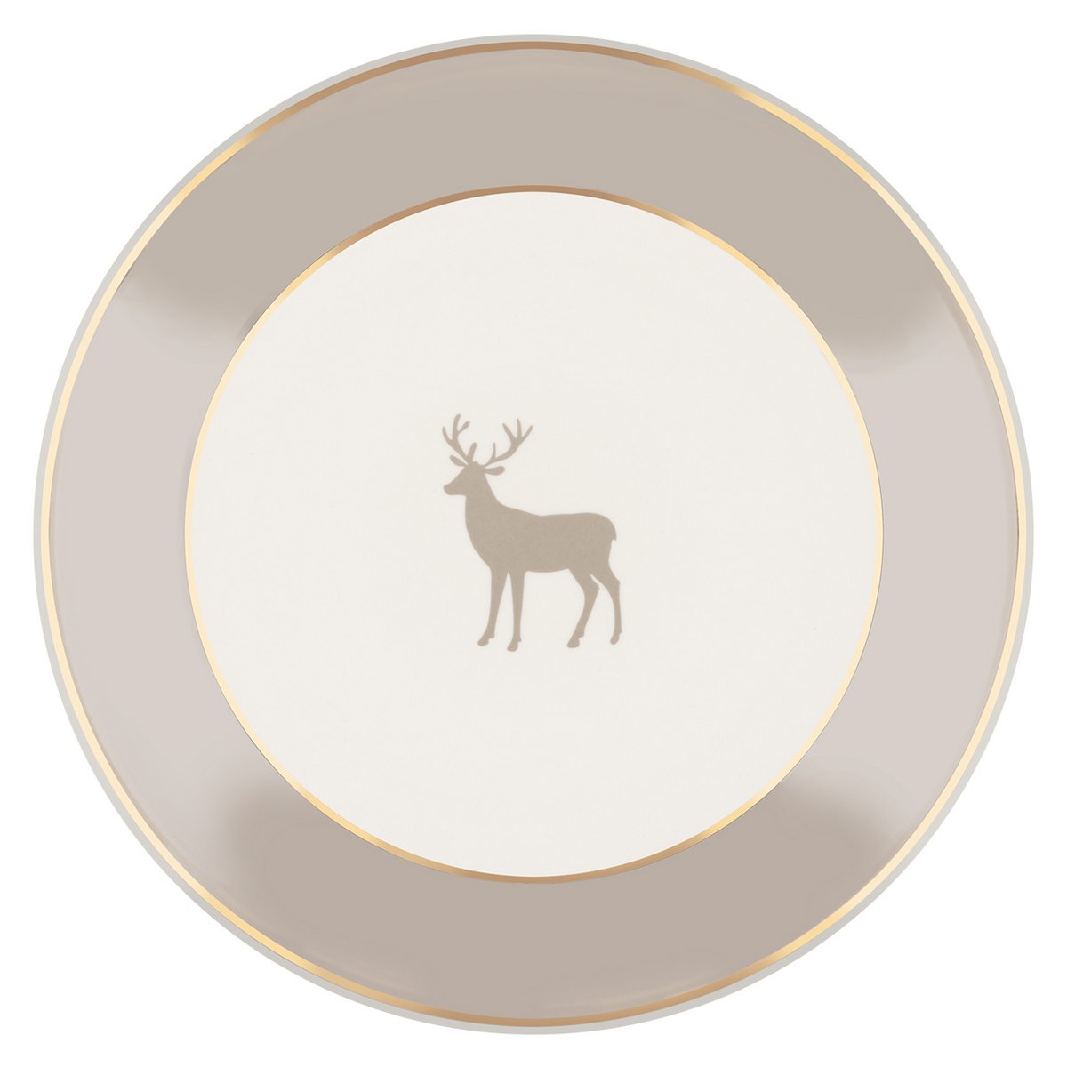 Middagstallerken model “Deer” 18 karat guld, Desert Pearl