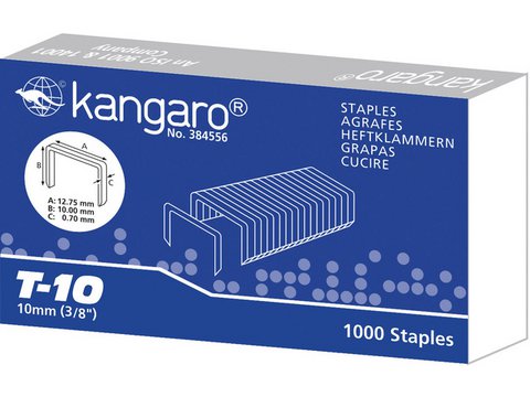 Staples Kangaro T-10 Box 1000 Stück T-10 für Tacker