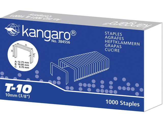 Zszywki Kangaro T-10 pudełko 1000 sztuk T-10 do Tackera