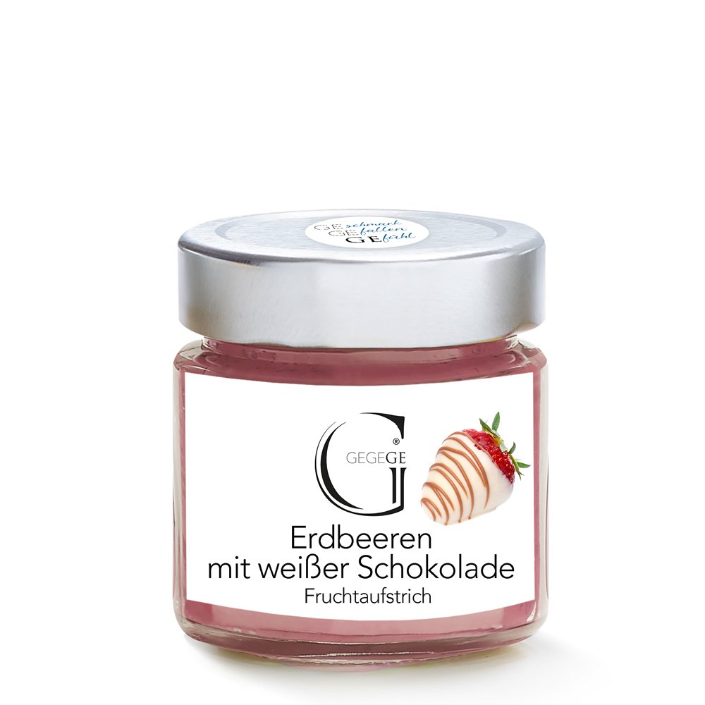 Crema de frutas fresas con chocolate blanco 135g