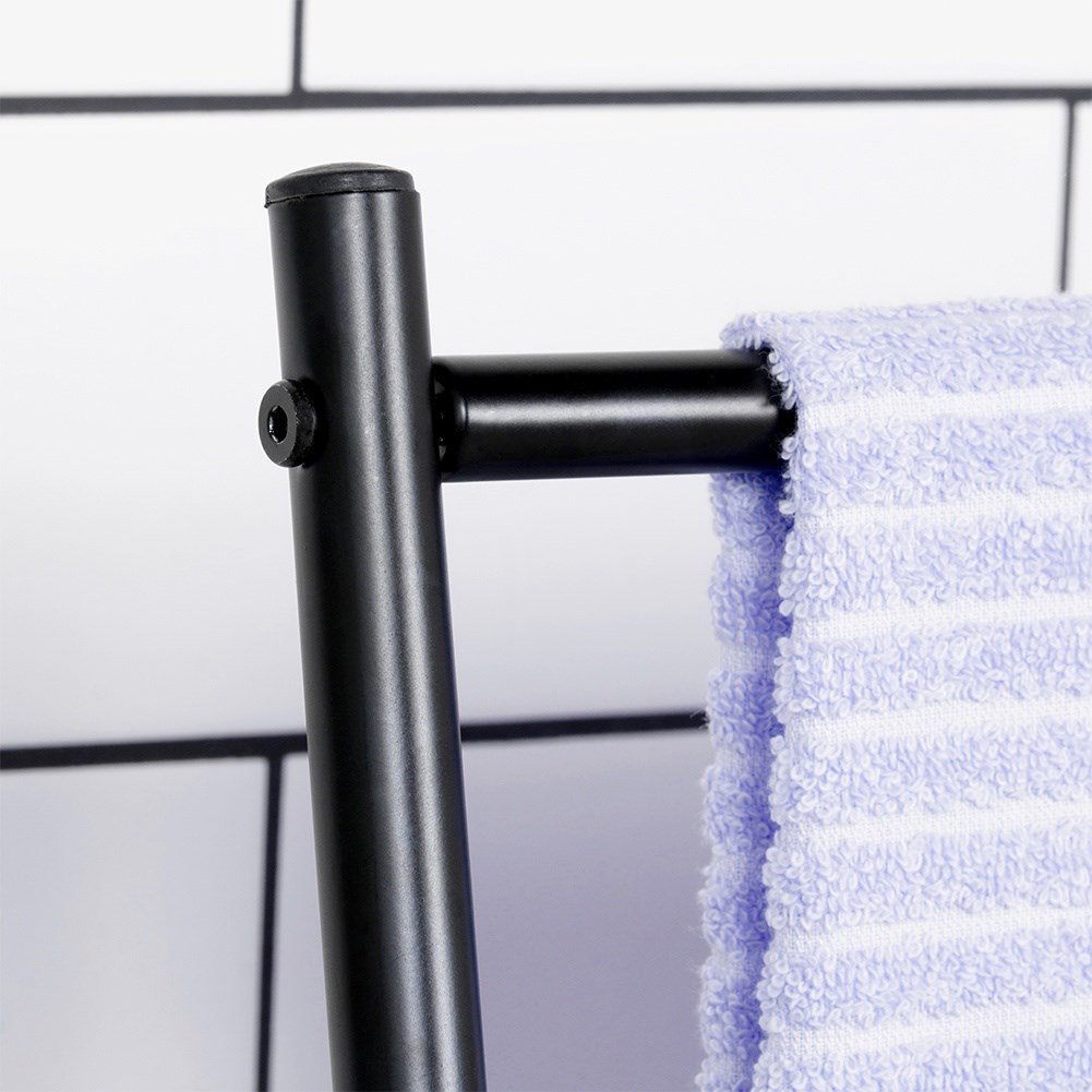 Towel Stand Metal Black