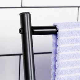 Towel Stand Metal Black