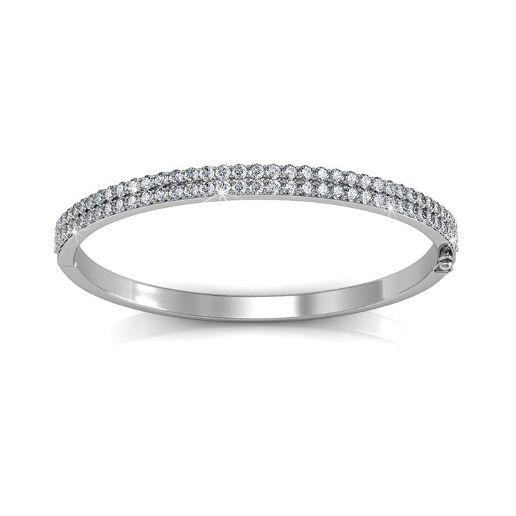 Bransoletka Glamour - Argenté et Cristal