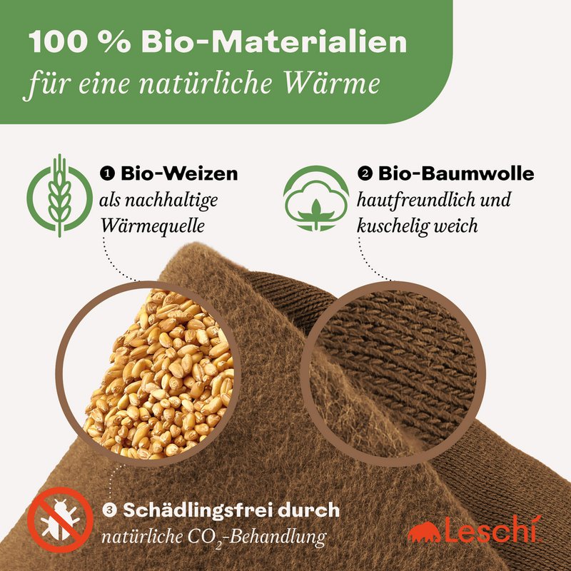 Bio-Körnerkissen, mikrowellengeeignet und aus 100% Naturmaterialien, Wärmekissen für den Nacken, Reh