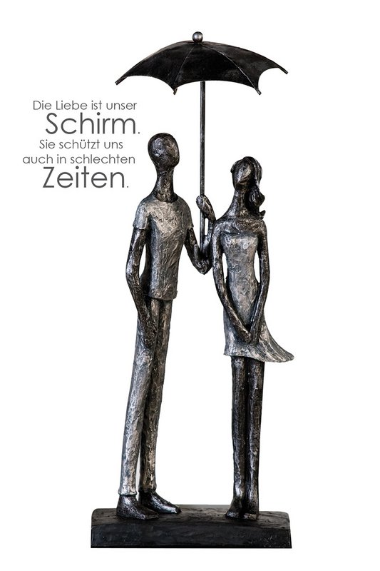 Sculpture "Umbrella" poly, antique silver