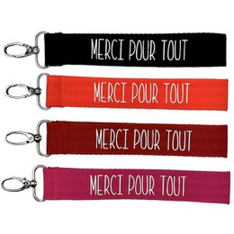 Strap key ring, “Thank you for everything”