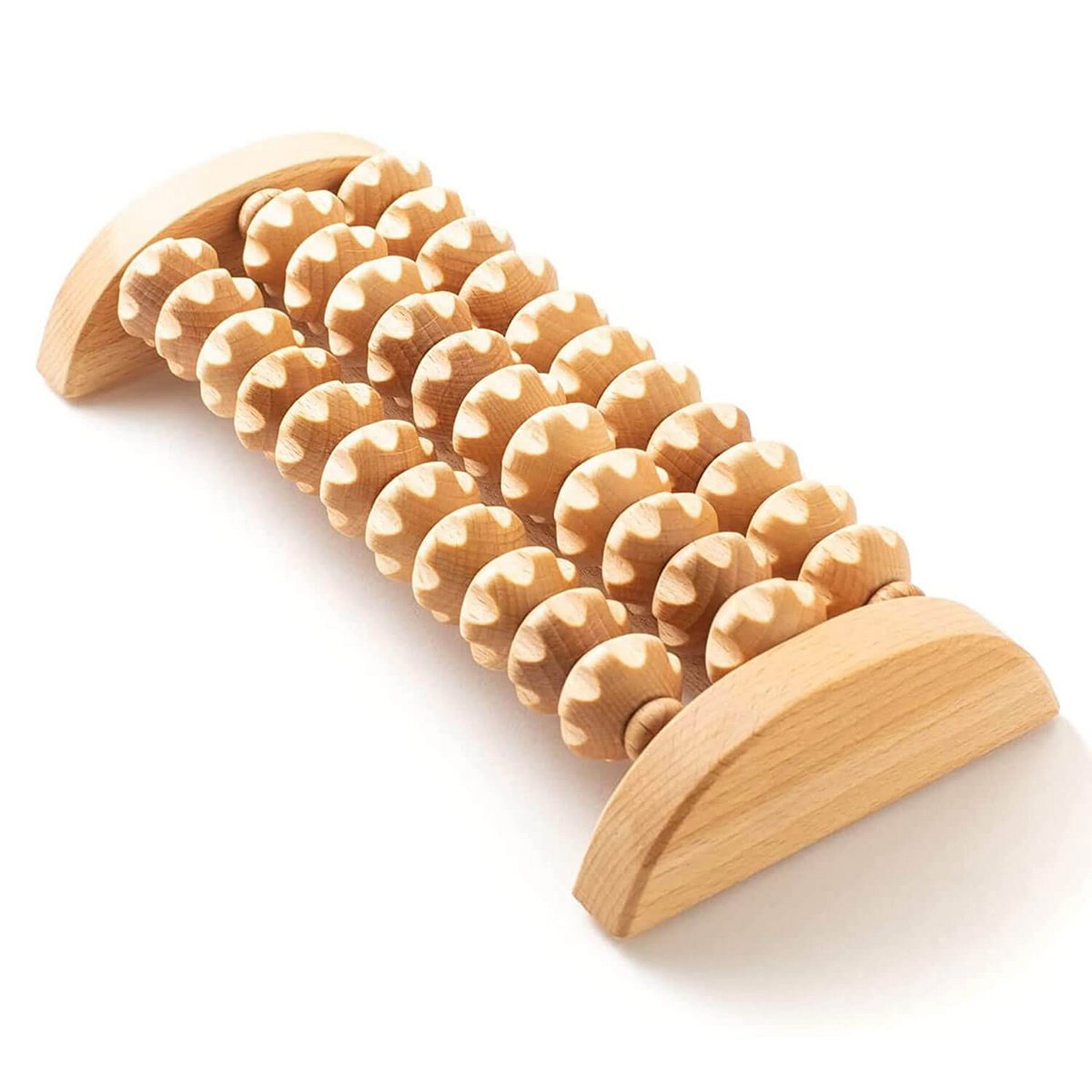 Træfodmassage Rullefødder Massager Træ 26 x 12 cm