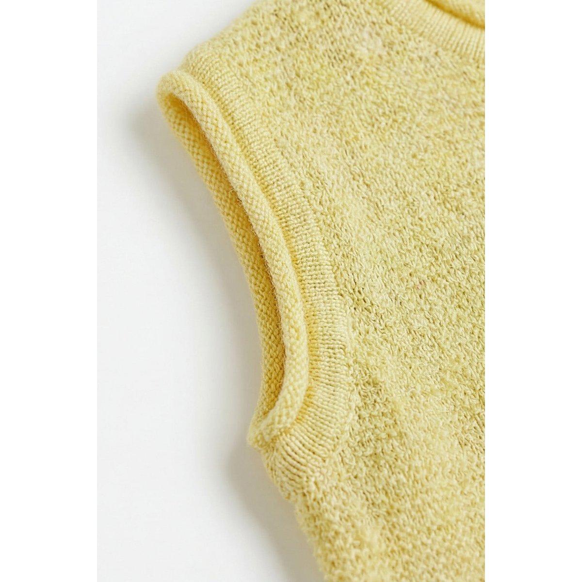 Merinowollstrick Baby Spencer – Limonade