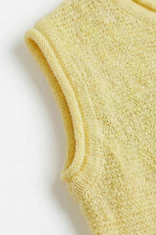 Merinowollstrick Baby Spencer – Limonade