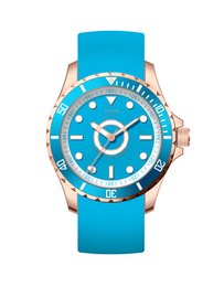 Dutch Master Turquoise double plated rose gold 3-hand 10 ATM