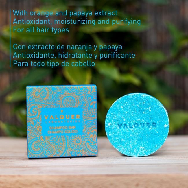 Champú sólido Sunrise (extracto de naranja y papaya) - 50 g