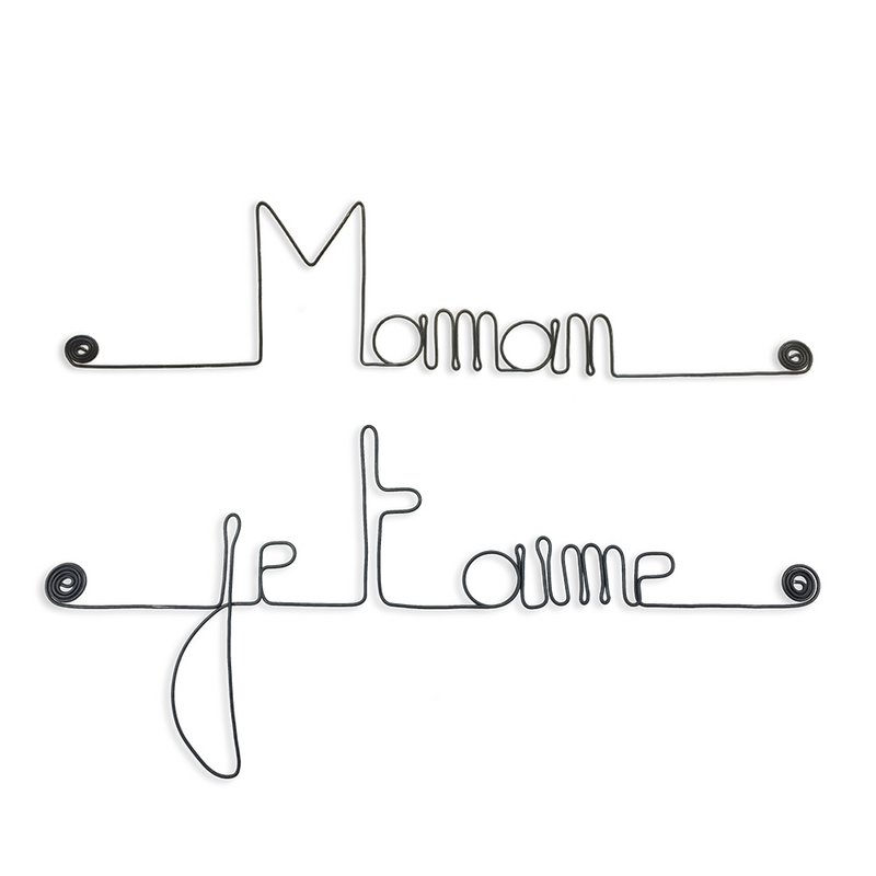 Mother's Day Gift "Mom I love you" - Wire Wall Decoration
