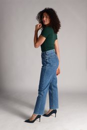Flare Jeans - Høj talje - løse jeans