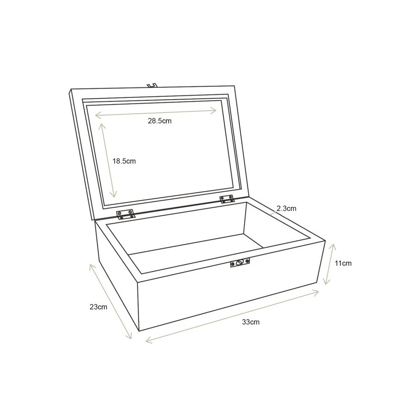 Wall Cabinet Wood Brown Small 33x23x11cm