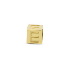 New Bling 9NBG-912E Cubo de oro con letra E - 3,8 mm - colgante - 14 quilates - Oro