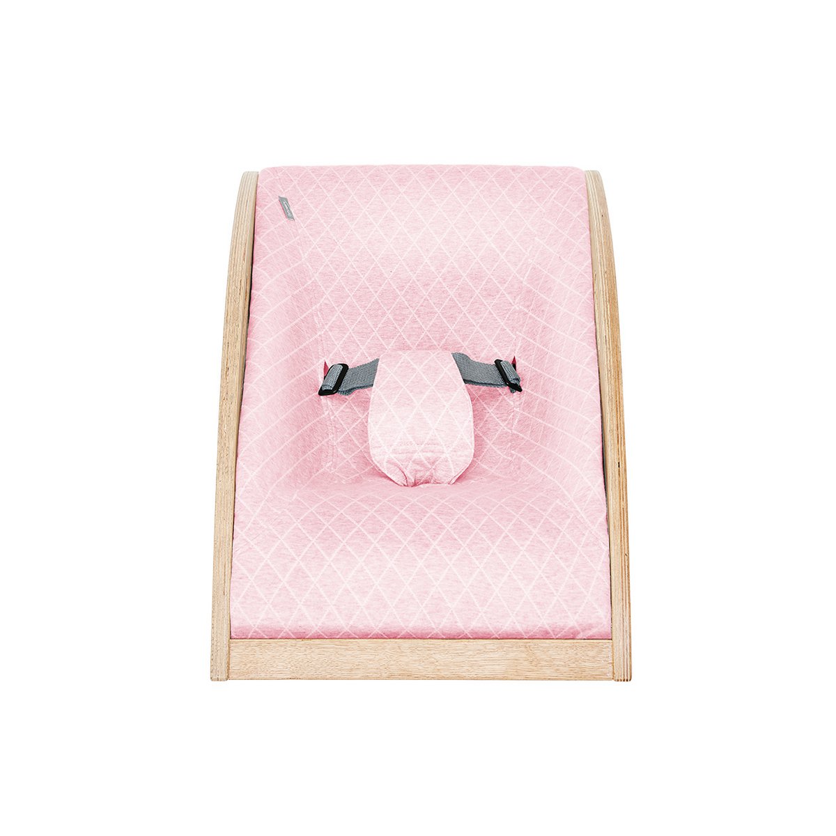 Baby bouncer oak, fabric pink
