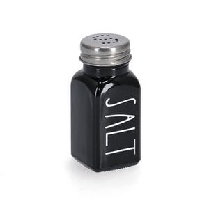 Salt shaker "Salt", 80 ml, glass/metal, black