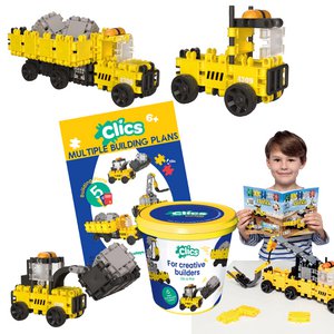 Clics building blocks– SUSTAINABLE TOYS made from RECYCLED PLASTIC (Made in Belgium)- building set builders