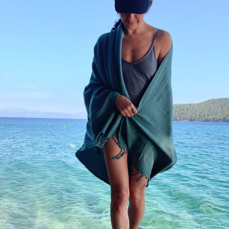 PETRO Stonewashed Turkish Towel - thick and soft for your self-care routine