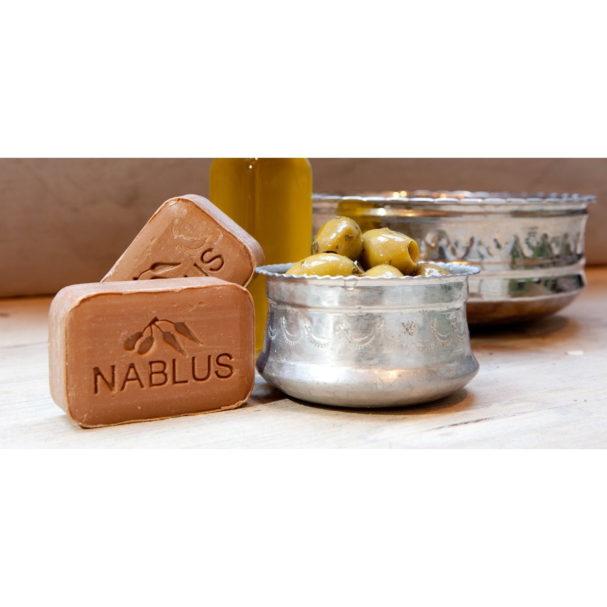 Jabón Nablus Jabón de Aceite de Oliva Aceite de Oliva Natural, 100g