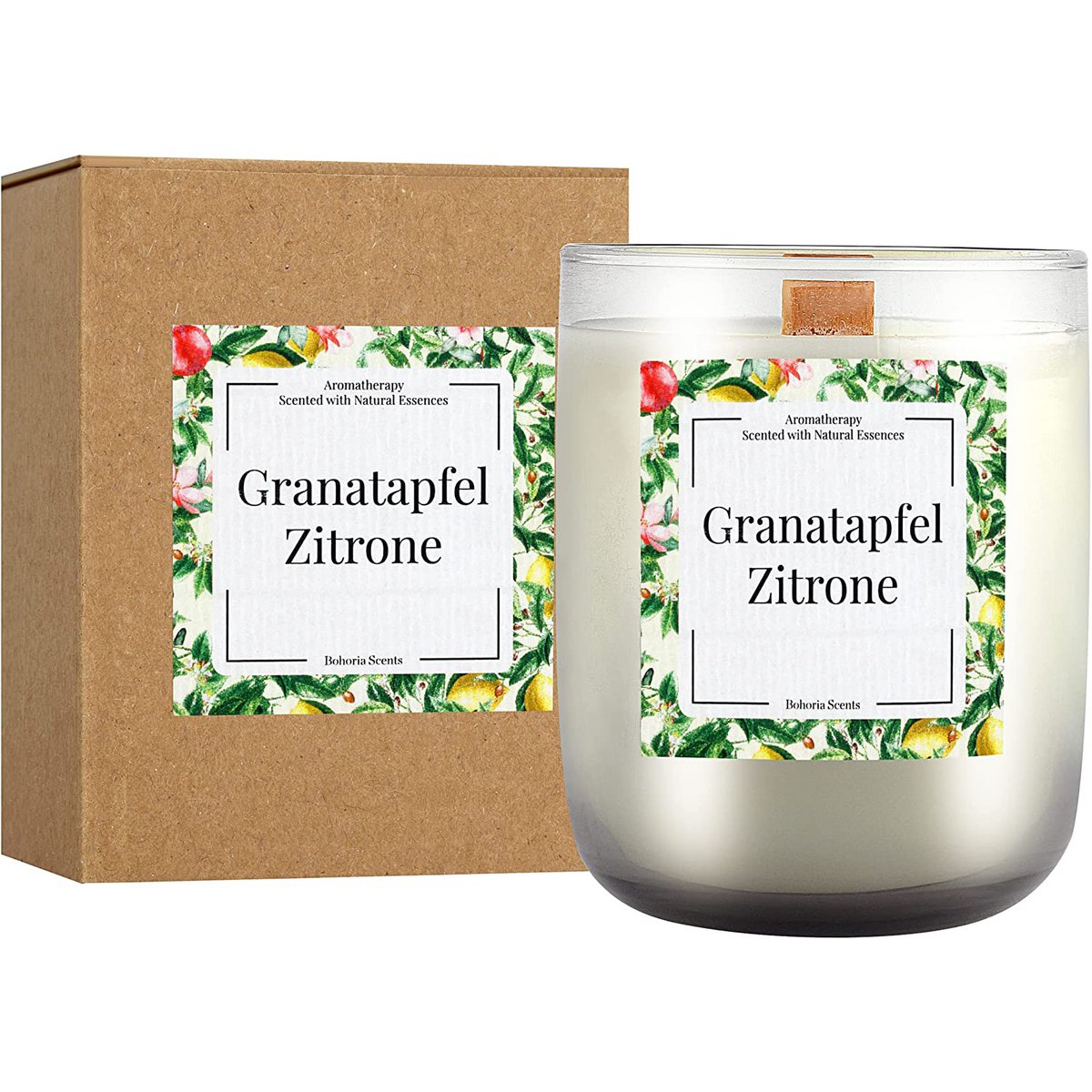 Aromatherapy scented candle 200g – 5 scent variations, natural wax, 40h