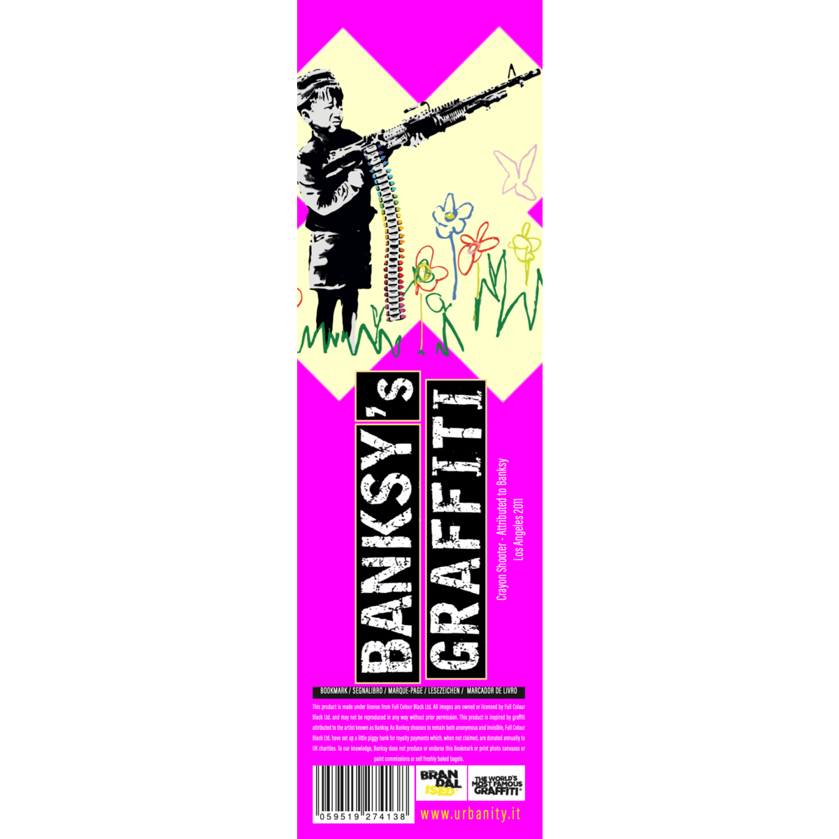 Banksy "Soft-Touch" Lesezeichen - Crayon Shooter