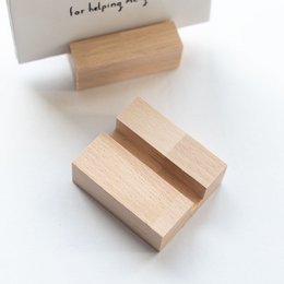 Wooden holder for tile, rectangular shape, made of natural wood material.