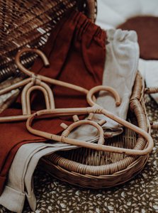 Rattan hangers set of 10
