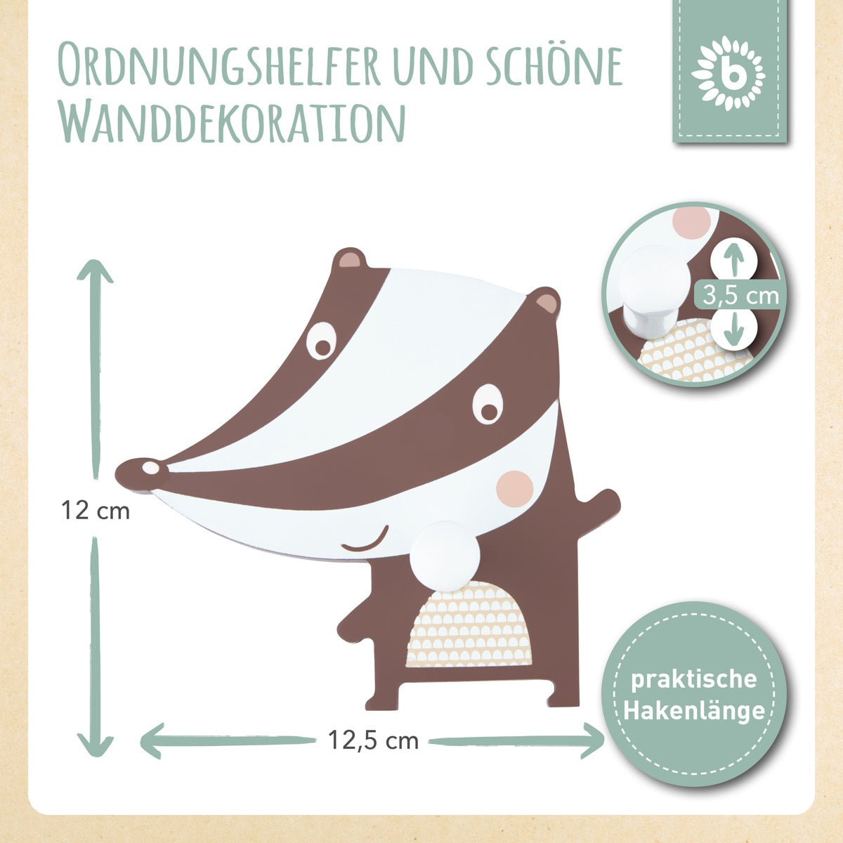 Wall hook badger